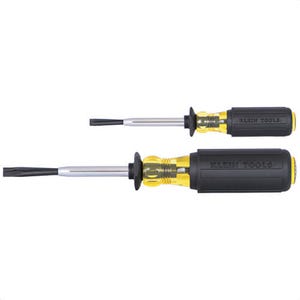 Klein® 85153K Slotted Screw Holding Driver Kit, 3/16 in and 1/4 in, Steel