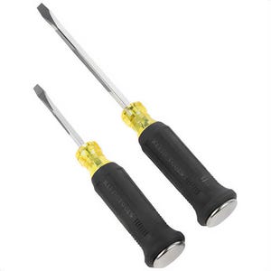 Klein® 85442DD Screwdriver Set with 2 Keystone Demolition Driver, Steel Blade and Plastic, Black, 2 pc