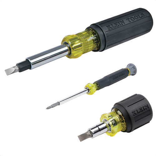 Klein® 85514 Multi-Bit Screwdriver and Nut Driver Tool Set, 3 pc