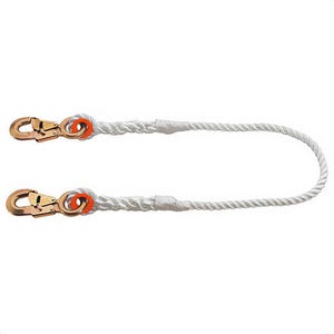 Klein® 87417 Webbing Lanyard, Fixed Length, 4 ft Length, Nylon Line, Steel Hardware, 1/2 in Strap Width, Snap Anchorage Connection