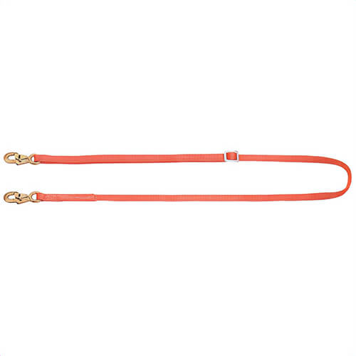 Klein® 87433 Webbing Lanyard, Adjustable Length, 6-1/2 to 10 ft Length, Nylon Line, Steel Hardware, Orange, 1 in Strap Width