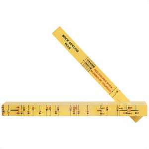 Klein® 91163B Fiberglass Folding Rule, Outside Reading, Brick Scale, Nylon, Fiberglass Reinforced, Yellow, SAE