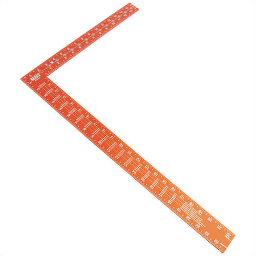 Klein® 935FSQ Framing Square, 0 in to 24 in x 0 in to 16 in Measurement, Imperial, Orange, Aluminum