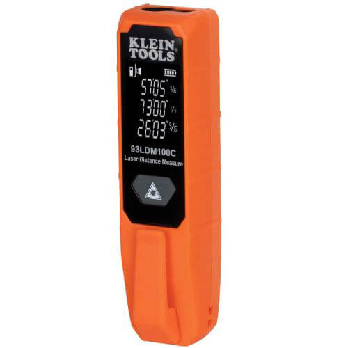 Klein® 93LDM100C Laser Distance Measures, 2 in to 100 ft Measuring, +/- 1/16 in up to 30 ft, +/- 1/8 in up to 100 ft Accuracy