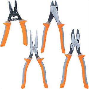 Klein® 9417R Insulated Tool Set, 1,000V, Induction Hardened Steel, 4 pc