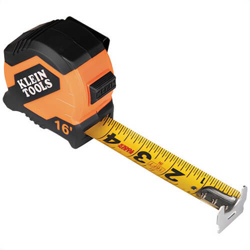 Klein® 9516 Tape Measure, Double-Hook, 16 ft Compact