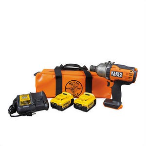 Klein® BAT20-7161 Impact Wrench, 7/16 in Drive Quick-Release Drive, 0 to 2400 ipm, 500 ft-lb Torque Rating, 20 V, 18.75 in OAL