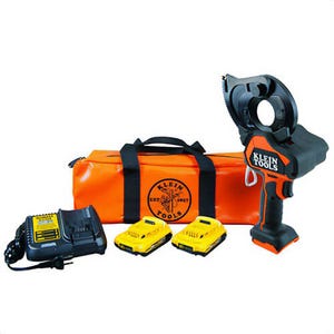Klein® BAT20GD10 BAT Gear-Driven Cable Cutters, 1,000 mcm, 1,500 mcm Cutting, 20 V, 2 Ah Battery Lithium-ion Battery