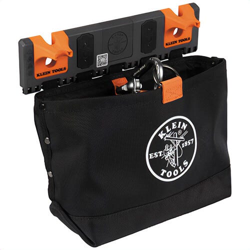 Klein® BC510S Hardware Pouch Module, S-Hook, Impact Modified Nylon, 1680D, Black/Orange/Gray