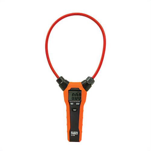 Klein® CL150 Clamp Meter, Flexible, 0.01 to 3000 A, 18 in Jaw, Counts: 3000, Backlit LCD00V AC, AAA Battery, ABS