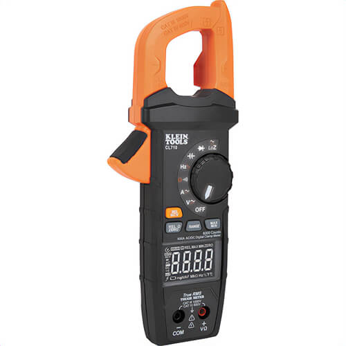 Klein® CL710 Auto-Ranging Digital Pro Clamp Meter, 600A AC/DC, IP40, ABS/Electronics, 1.4 in Jaw