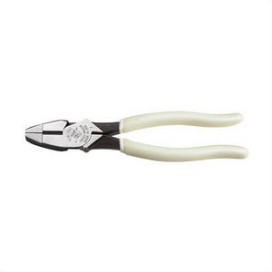Klein® D2000-9NEGLW Heavy Duty High-Leverage Hi-Viz Side-Cutting Plier, 1-19/32 in L x 1-1/4 in W x 1-19/32 in Thick Steel Knurled Jaw, 9.4 in OAL