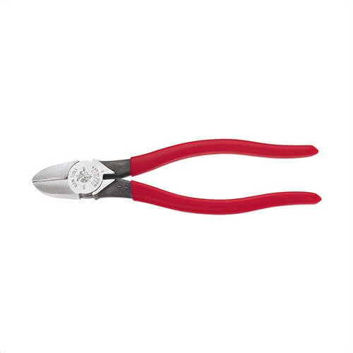 Klein® D220-7 Heavy-Duty Diagonal Cutting Pliers, Tapered Nose, Steel, 7 in