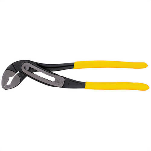 Klein® D50510 Classic Klaw™ Pump Pliers, Chrome Vanadium Steel, Yellow, 10 in