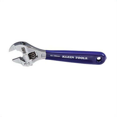 Klein® D86932 Adjustable Wrench, Extra Slim, Adjustable Wrench, 1/2 in Wrench Opening, 4-9/16 in OAL
