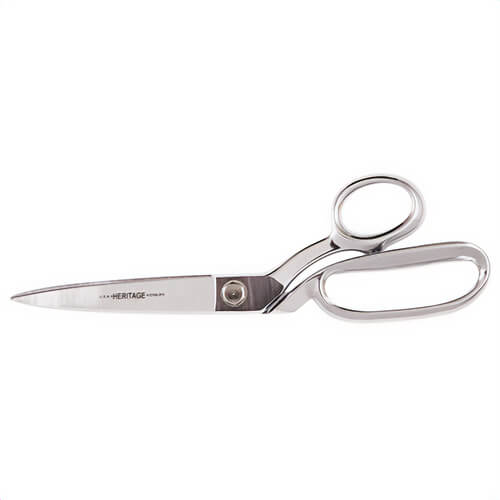 Klein® G210LRK Heritage Cutlery™ Bent Trimmer with Large Rings, 4-3/4 in L of Cut, 11-1/4 in OAL, Sharp/Duckbill Tip, Right Hand