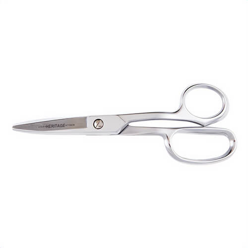 Klein® GP718CB Heritage Cutlery™ Heavy Duty Utility Shear, 3 in L of Cut, 8-7/8 in OAL, Ball Point Tip, Standard Edge, Right Hand