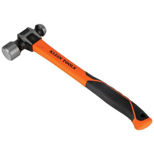 Klein® H80332 H80 Hammers, Ball Peen, 14.9 in OAL, 32 oz Head Forged Steel Head, Fiberglass Handle