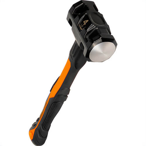 Klein® H80694 Fiberglass Handle Engineering Hammer, Smooth Face, Black/Orange, 4 lb