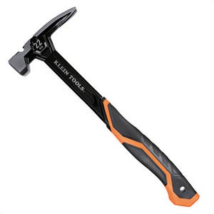 Klein® H80922S Smooth Face Steel Hammer, Smooth Face, Steel, Black/Orange, 22 oz