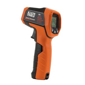 Klein® IR5 Dual Laser Infrared Thermometer, -22 to 752°F, +/- 4 % Accuracy, 12:1 Resolution, Digital Backlit LCD