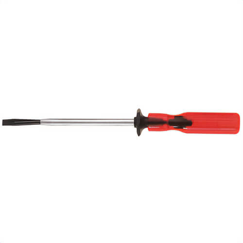 Klein® K23 Screw Holding Screwdriver, 3/16 in Slotted Point, Steel Shank, 5-1/4 in OAL, Plastic Handle, Polished Chrome