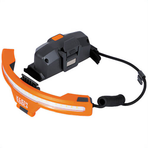 Klein® KHH56308 Wide-Beam Headlamp with Mount for Hard Hat, ABS, 1300 ft Beam Distance, Includes Recharageable Battery