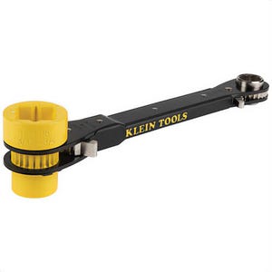 Klein® KT155HD 6-in-1 Heavy Duty Lineman's Wrench, 9/16 to 3/4 in Ratcheting Wrench, 8 Points, 12 in OAL