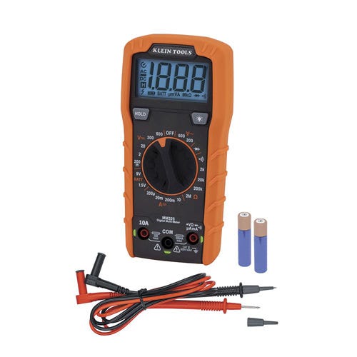 Klein® MM325 Digital Multimeter, Manual-Ranging, 600V