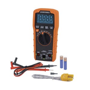 Klein® MM420 Digital Multimeter, TRMS Auto-Ranging, 600V, Temp