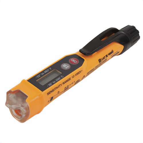 Klein® NCVT-4IR Non-Contact Voltage Tester with Infrared Thermometer, 1000V AC Maximum Measurable Voltage