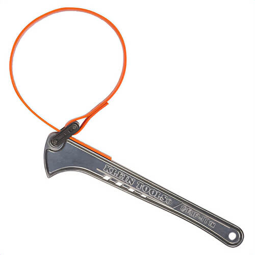 Klein® S12HB Grip-It™ Strap Wrench, 1-1/2 to 5 in, 12 in Handle