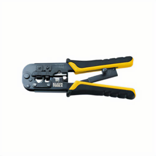 Klein® VDV226-011-SEN Ratcheting Crimping Tool, Heavy Duty Modular, 28 to 22 AWG, Plastic Handle, High Carbon Steel Body