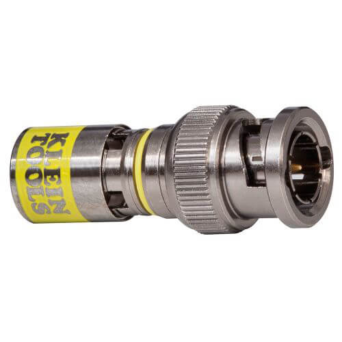 Klein® VDV813-613 Universal Coaxial Compression Connector, BNC Connection, RG6/R6Q Multi-Shield and Plenum Cable
