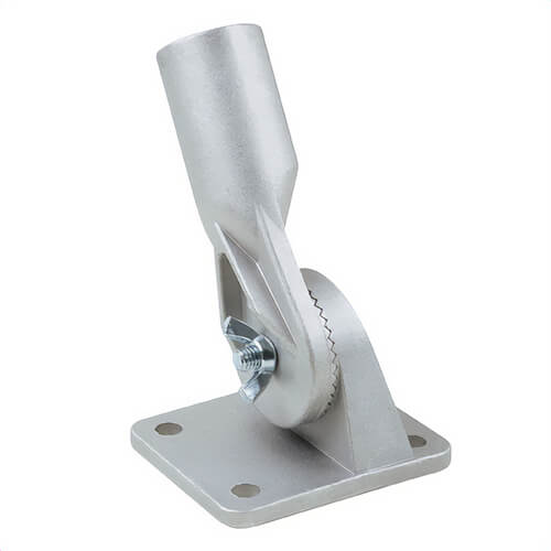 Kraft Tool® CC800 4-Hole Threaded Bracket Assembly, For Use with 1-1/4 in, 1-1/2 in and 1-3/4 in Threaded Bull Float Extension Handle, Cast Aluminum