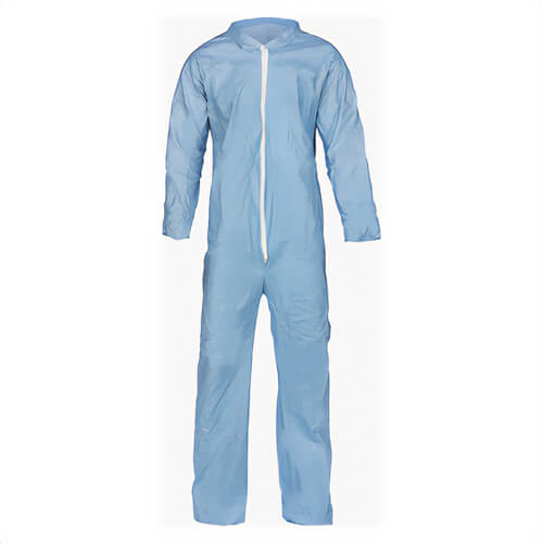 Lakeland® 7412B-MD Flame-Resistant Coverall with Collar, Unisex, Medium, Blue, Pyrolon® Plus 2, 40 to 42 in Chest, 29 in L Inseam