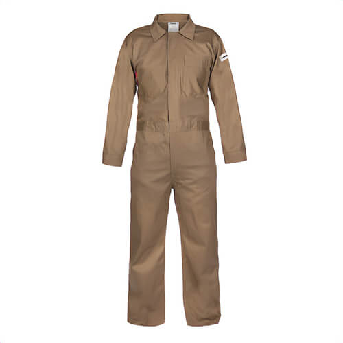 Lakeland® C08120-LG30 Coverall, Large, Khaki, Cotton, 44 to 46 in Chest, 30 in L Inseam