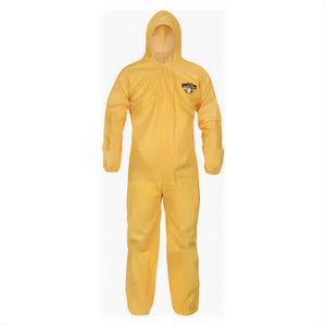 Lakeland® C1S428Y-XL Protective Coverall with Attached Hood, XL, Yellow
