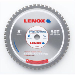 Lenox® 21884ST800050CT Circular Saw Blade, 8 in dia, 5/8 in Arbor, Steel Blade, 50 Teeth