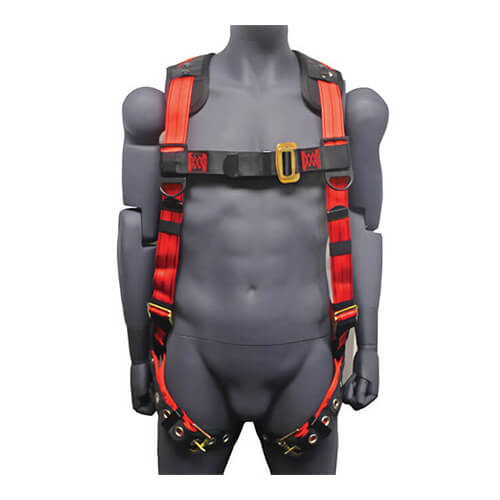 Liberty Line® 5-Point Full Body Harness, M/L, Removable Back-Shoulder Pad, Tongue Buckle Legs, FAL28002