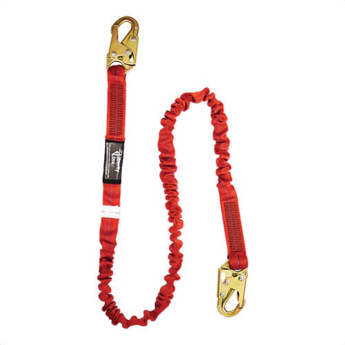 Liberty Line® 6 ft Shock Absorbing Lanyard, Internal Design, Snap Hook Ends, FAL28008