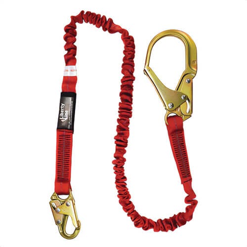 Liberty Line® 6 ft Shock Absorbing Lanyard, Internal Design, Snap Hook and Rebar Hook Ends, FAL28009
