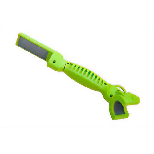 MADI MFRWB-1 Mini FlatRound™ Wire Brush, Non-Conductive Material, Lightweight, Ergonomic, Portable and Safer, Hi-Viz Green