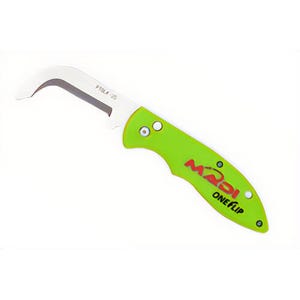 MADI PTOLK-2S OneFlipâ„¢ Safety Blade Lineman Knife, Patented Safety Blade, High-Grade Stainless Steel, Hi-Viz Green