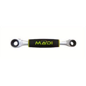 MADI RW4 Insulated 4-in-1 Ratcheting Speed Wrench, Finger Lip, 12-Point, Forged Steel, 1/2 in, 5/8 in, 9/16 in and 3/4 in
