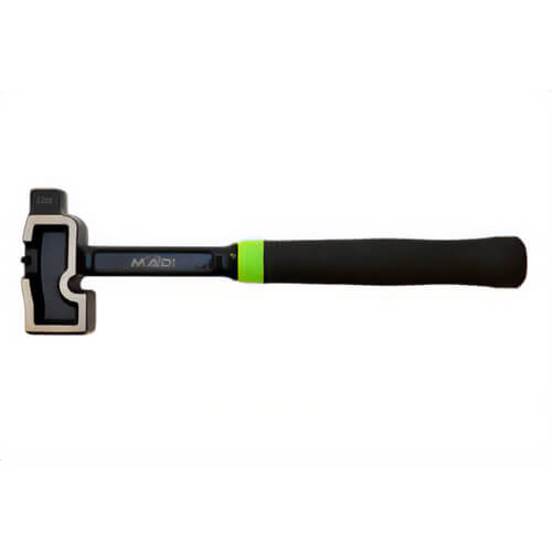 MADI SMLH-1 Steel Milled Lineman Hammer, Integrated Staple Puller, Forged Steel Handle, 32 oz Milled Face