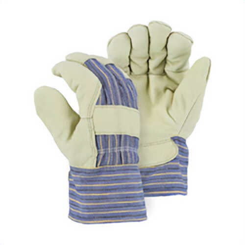 Majestic Glove 1520/11 Winter Lined General Purpose Gloves, Work, XL, Size 11, Grain Pigskin Leather Palm, Canvas Back/Grain Pigskin Leather