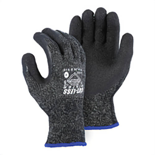 Majestic Glove Cut-Less 34-1570/X1 Cut-Resistant Gloves, XL, Latex Coating, Dyneema®/Nylon/Spandex®, Knit Wrist Cuff