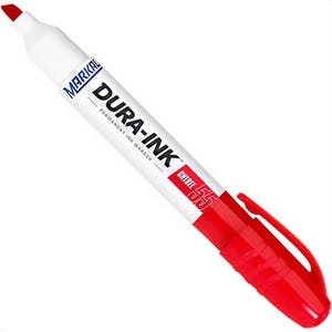 Markal® 096528 Dura-Ink® 55 Permanent Marker, Red, 12 pk