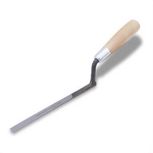 Marshalltown® 11306 Tuck Pointer Trowel, 6-3/4 in L x 1/2 in W, Carbon Steel Blade, Standard Wood Handle